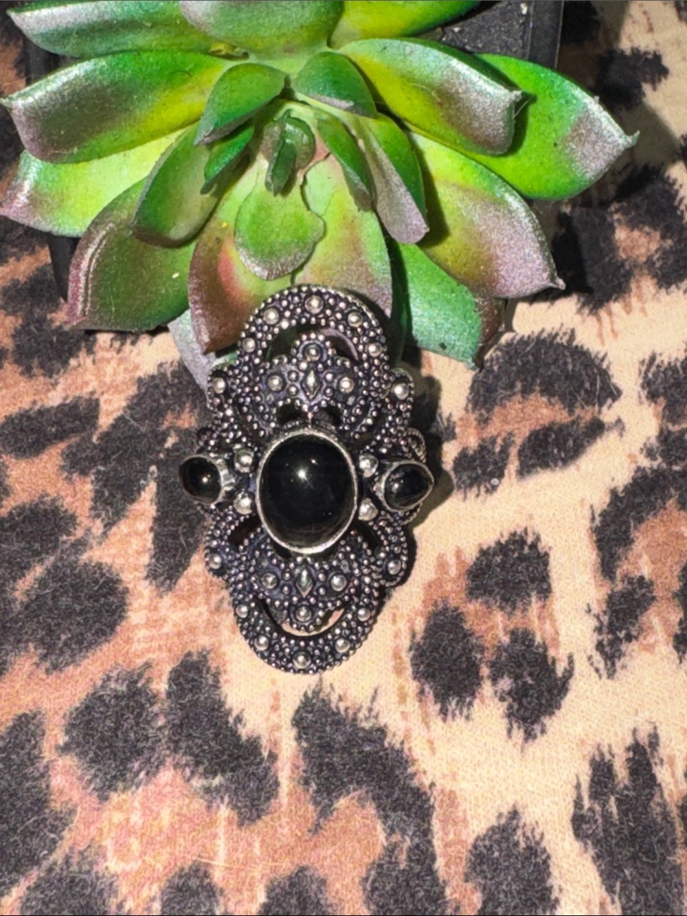 Silver Onyx Ring